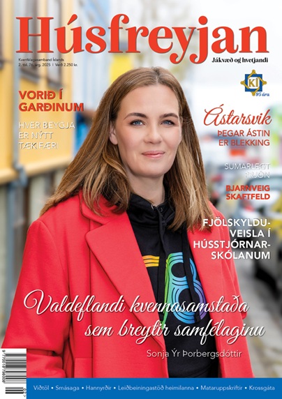 Sonja Ýr Þorbergsdóttir í forsíðuviðtali í vorblaði Húsfreyjunnar.
